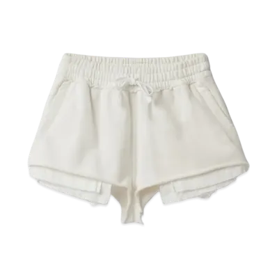 MIU MIU Women's Embroidered Cotton Shorts "White"