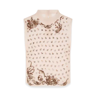 DRIES VAN NOTEN Women's Embellished Bib "Blush"
