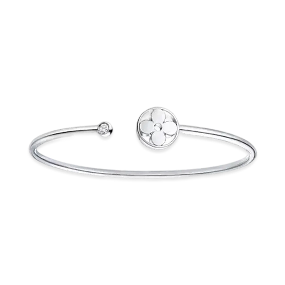 Louis Vuitton Idylle Blossom Twist Bracelet, White Gold