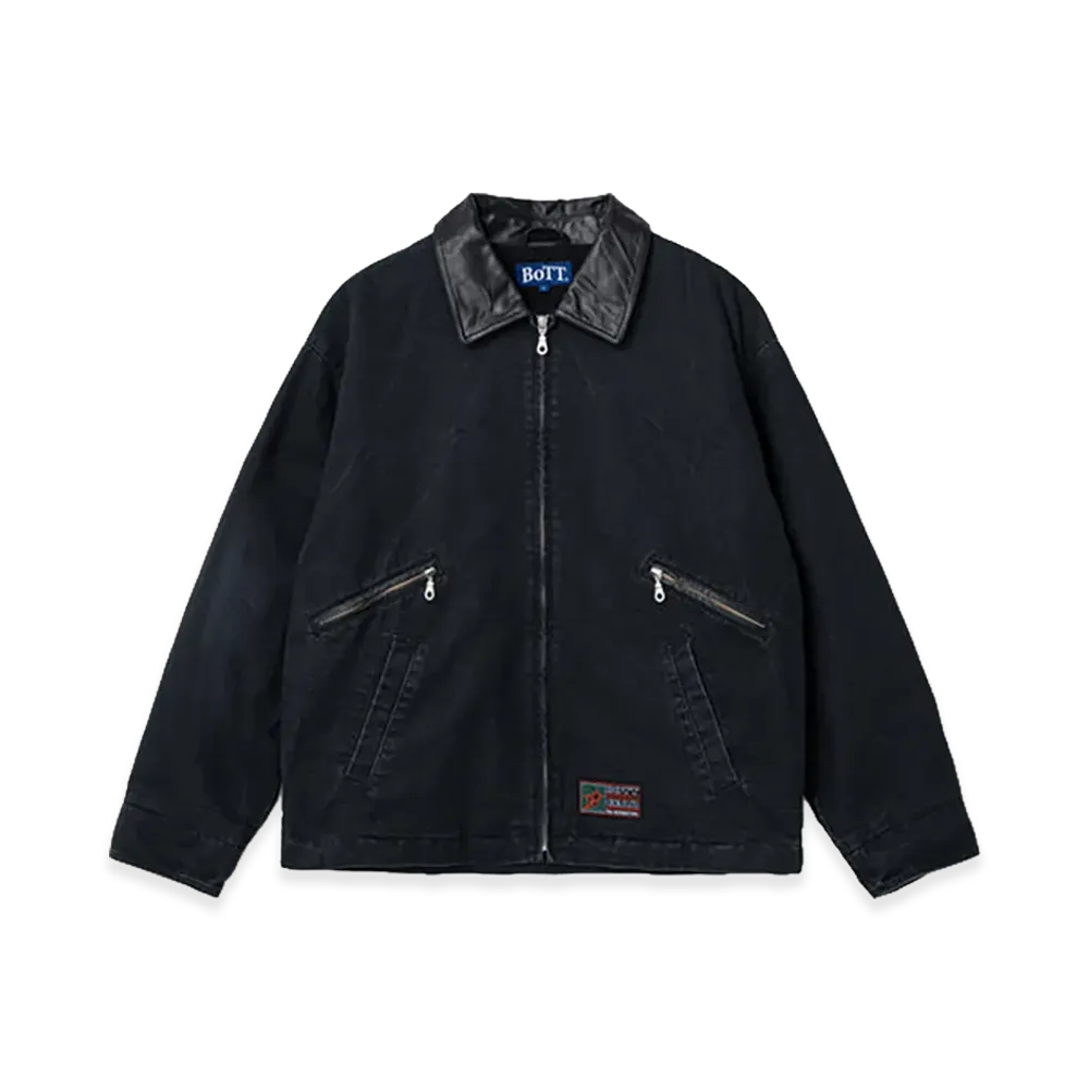 BoTT Leather Collar Work Jacket "Black"
