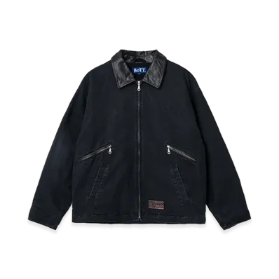 BoTT Leather Collar Work Jacket "Black"