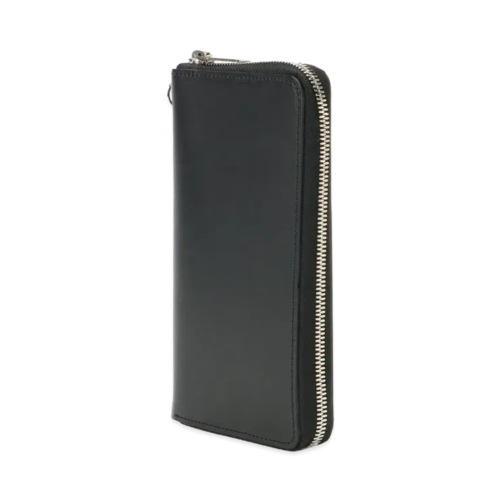 Yohji Yamamoto Pour Homme THICK NATURAL COW LEATHER ZIP WALLET L "Black"