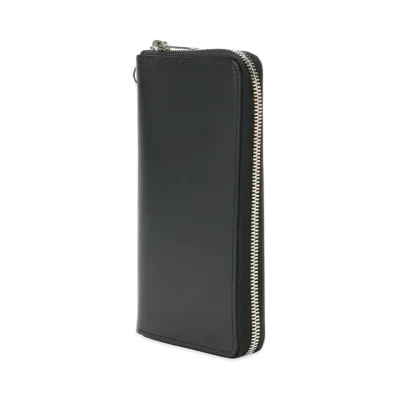 Yohji Yamamoto Pour Homme THICK NATURAL COW LEATHER ZIP WALLET L "Black"