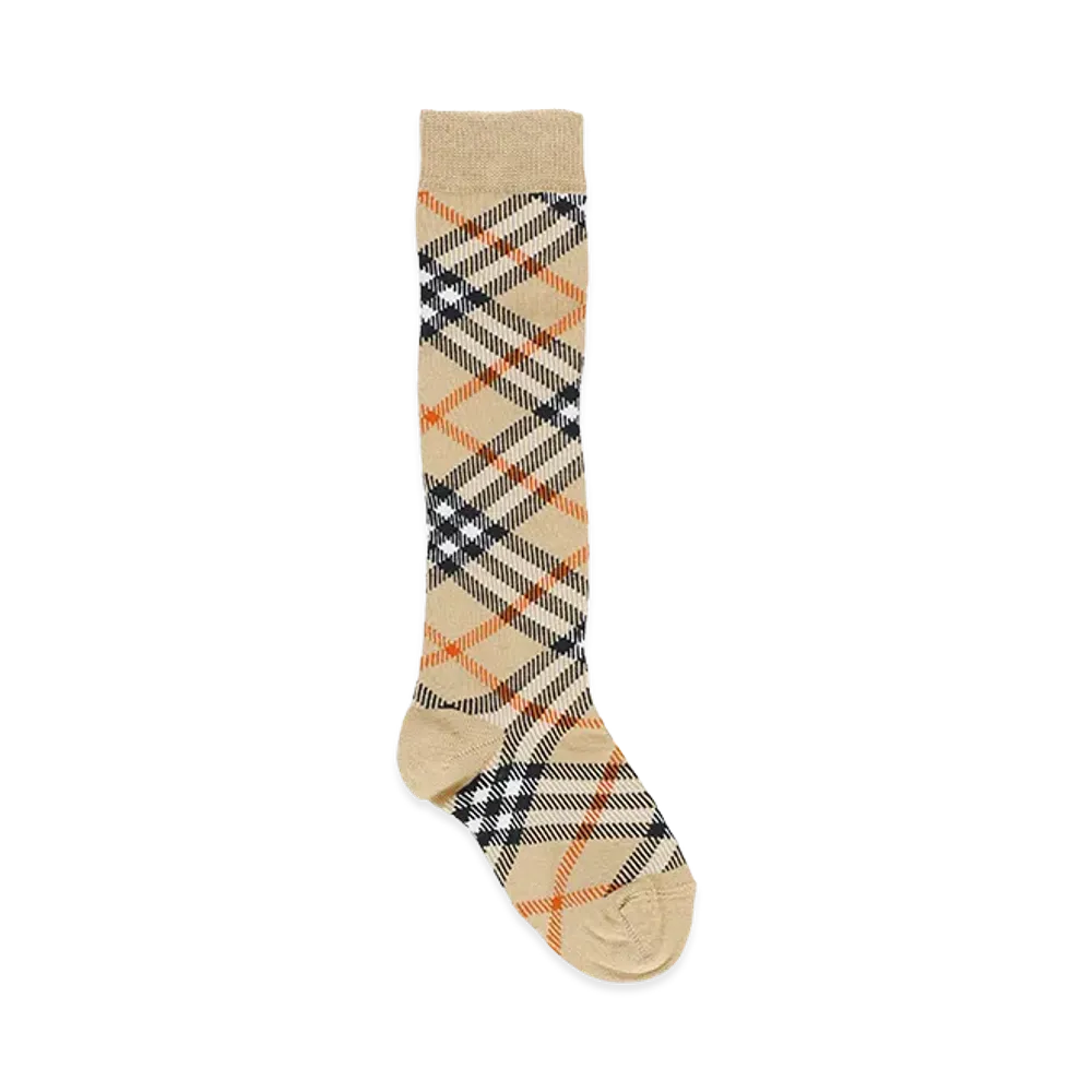 Burberry Kids Check Cotton Blend Socks "Checked"