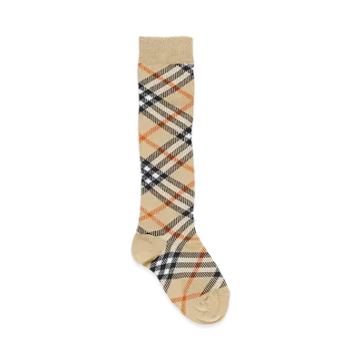 Burberry Kids Check Cotton Blend Socks "Checked"