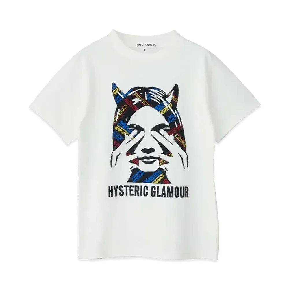 HYSTERIC GLAMOUR See No Evi Lembroidery T-Shirt "White"