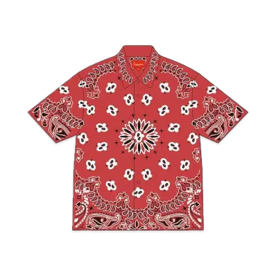Supreme Bandana Silk S/S Shirt "Red"