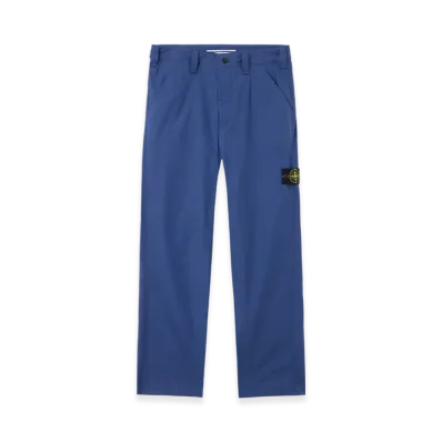 Stone Island 3100015 Supima Cotton Canvas Non-Aqueous Dyeing Technology Regular Fit Chino Trousers with Pockets - 25SS "Marine Blue"