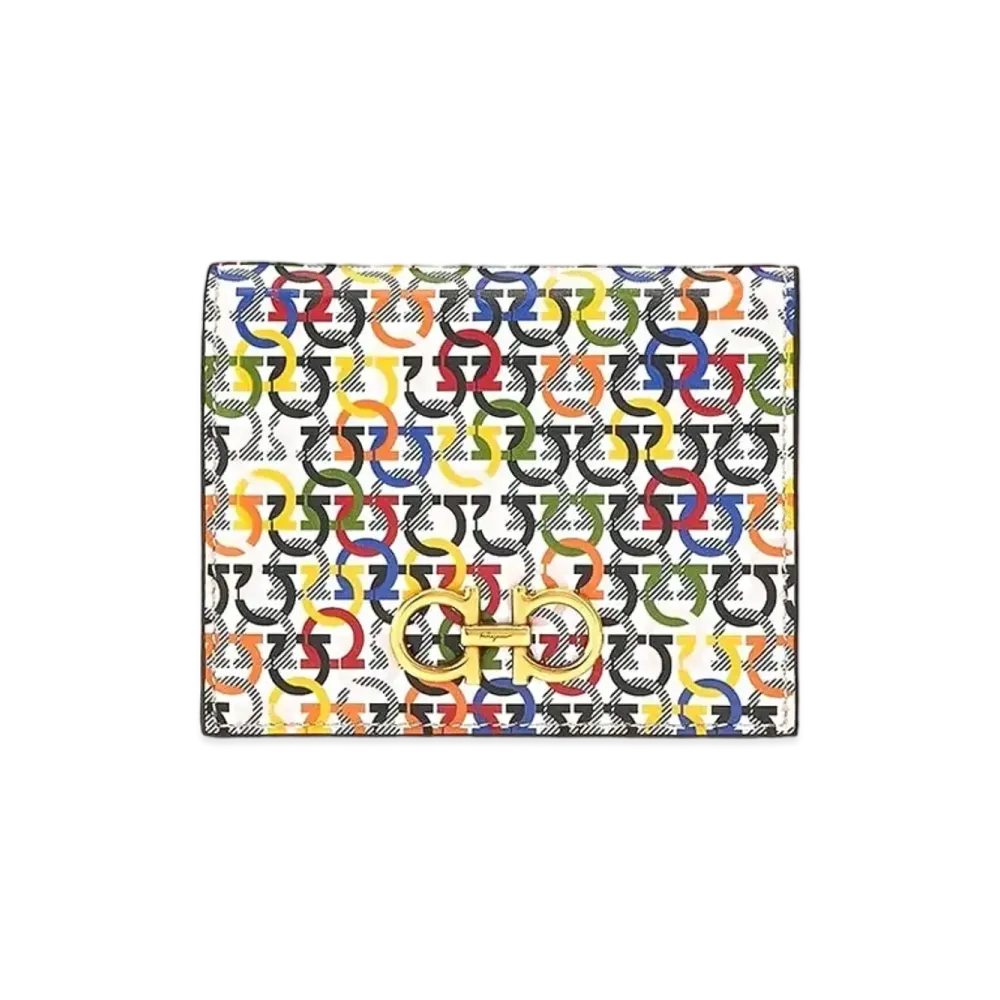 Salvatore Ferragamo Gancini Compact Wallet "Multicolor"