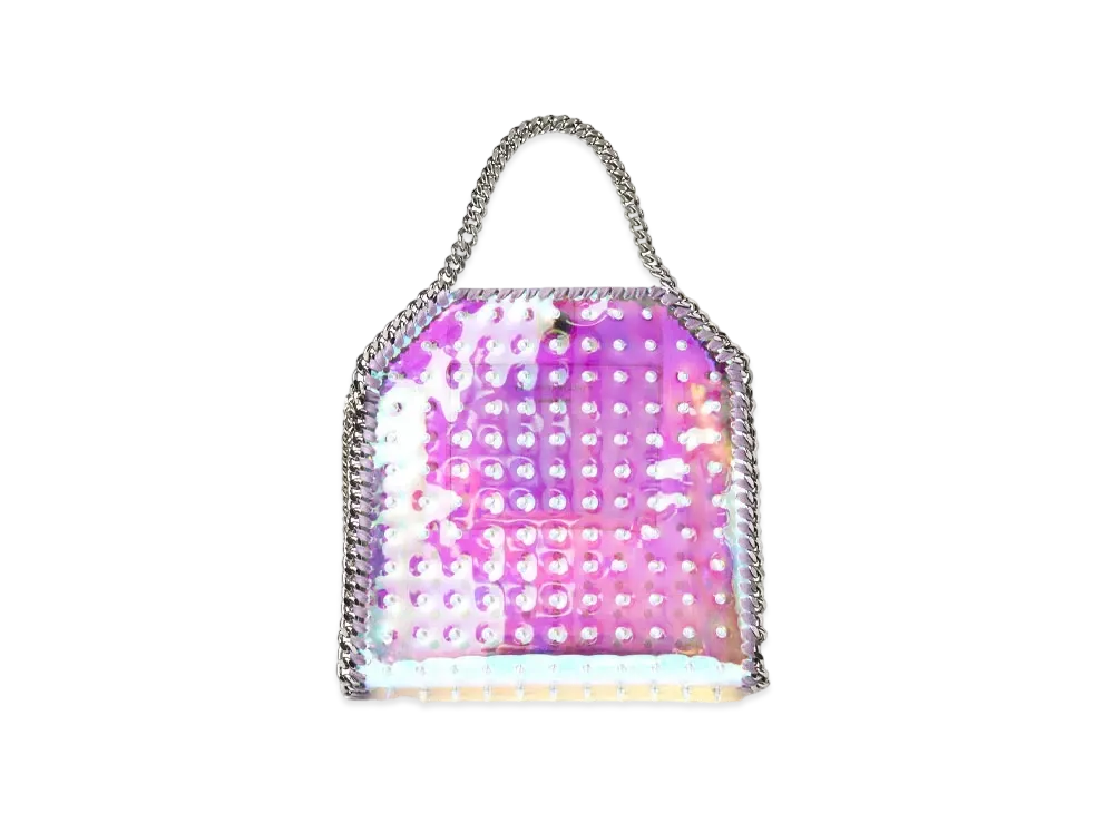 STELLA McCARTNEY Farabela Mini Holographic Spike Tote "Rainbow"