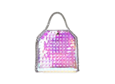 STELLA McCARTNEY Farabela Mini Holographic Spike Tote "Rainbow"