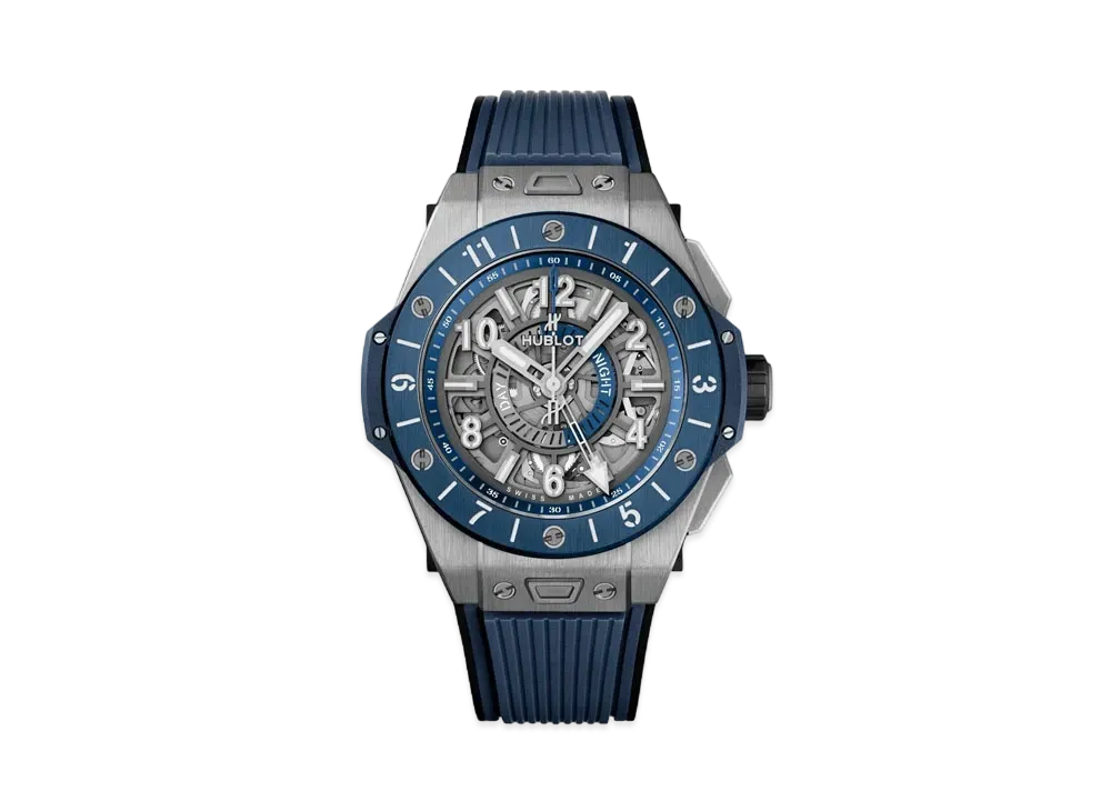 HUBLOT Big Bang Unico GMT Titanium Blue Ceramic 45mm