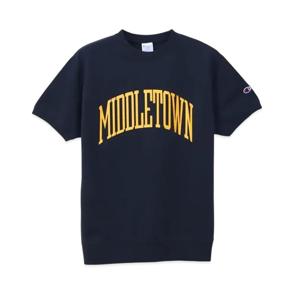 Champion Large Size Short Sleeve Crew Neck Sweatshirt 25SS "Navy"