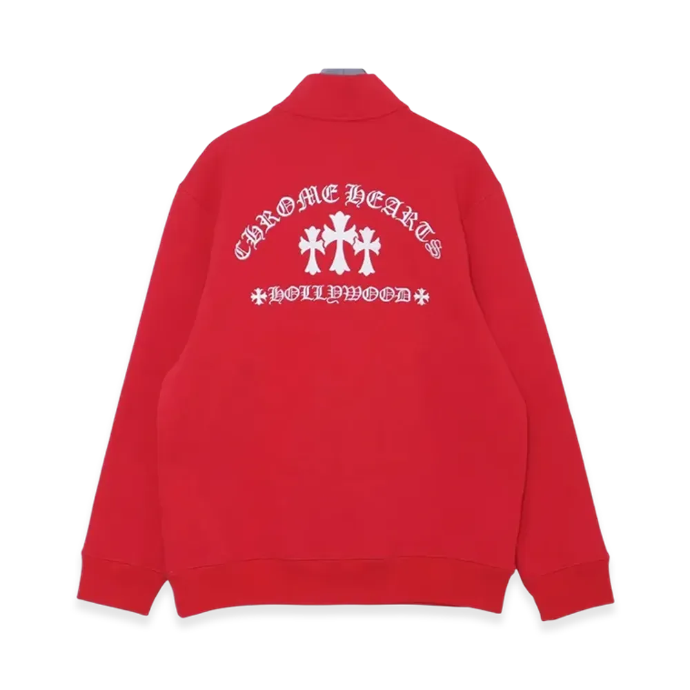 Chrome Hearts Cemetery Cross Half Zip Sweat "Red"