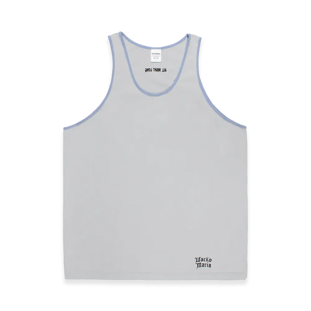 WACKO MARIA Washed Heavy Weight Ringer Tank Top "Gray"