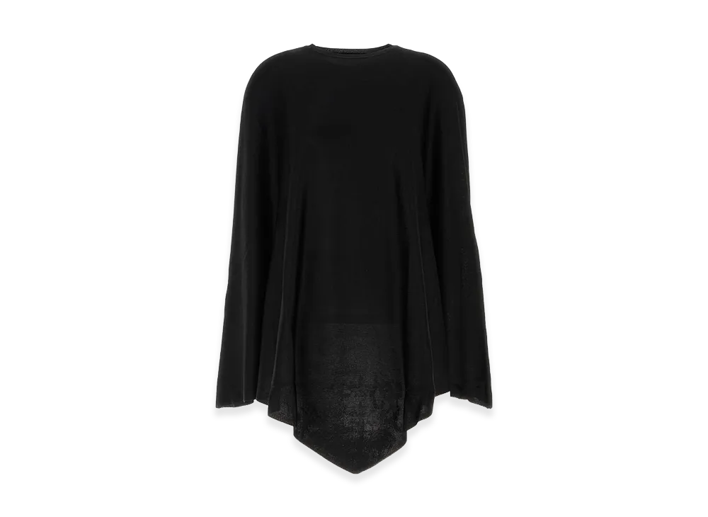 BALENCIAGA Women's Stretch Viscose Blend Cape "Black"