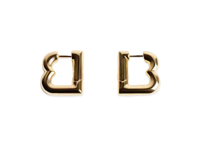 BALENCIAGA Women's Eisa B XS Earrings "Shiny Gold"