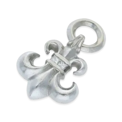 Chrome Hearts 18K BS Flare Diamond Charm "White Gold"