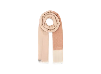 GUCCI Women's Embroidered Cashmere Blend Scarf "Pink"