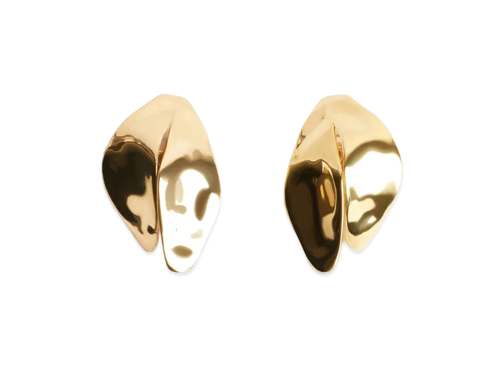 BALENCIAGA Women's Bloom XS Earrings "Shiny Gold"