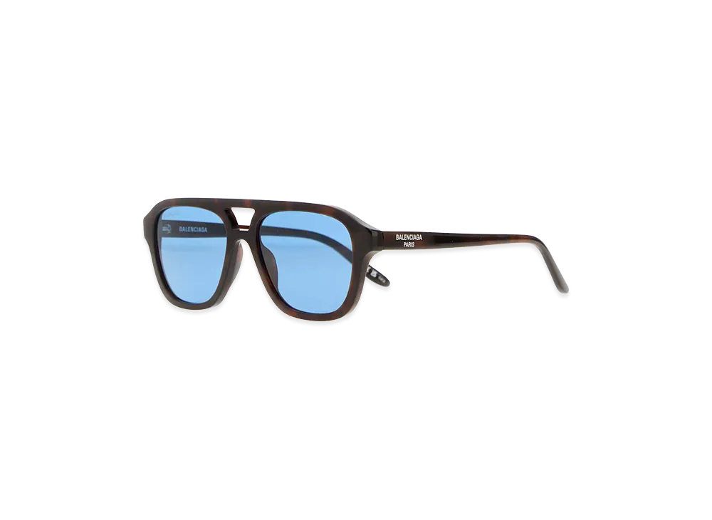 BALENCIAGA Printed Acetate Pilot Daily Sunglasses "Brown"