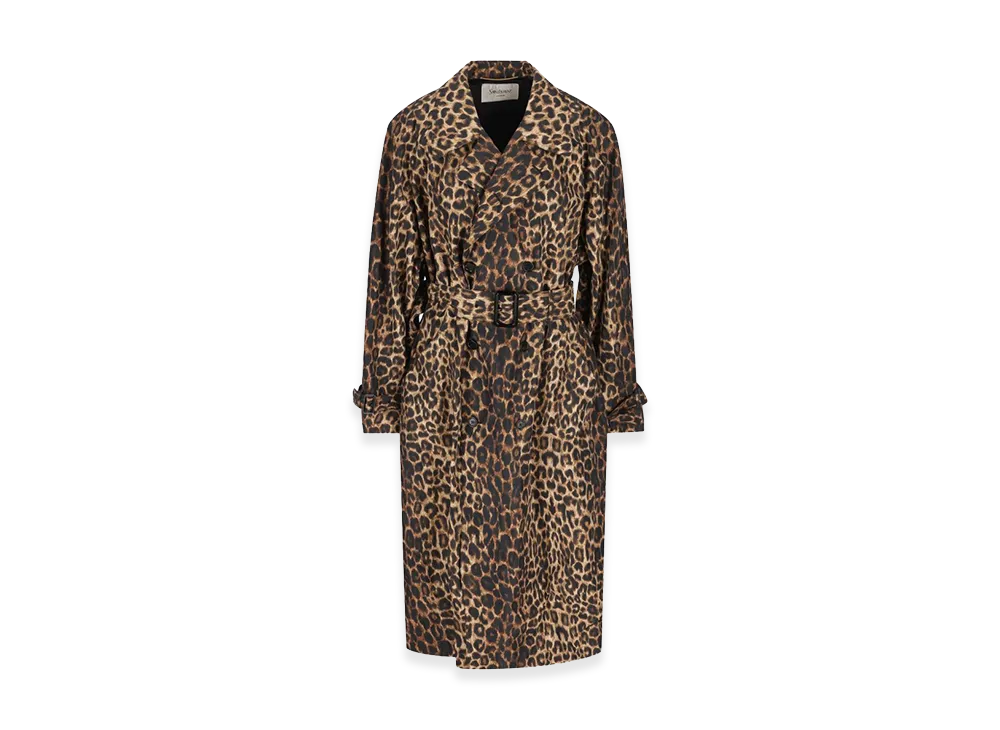 Saint Laurent Women's Coats Leopard Print "Leopard"