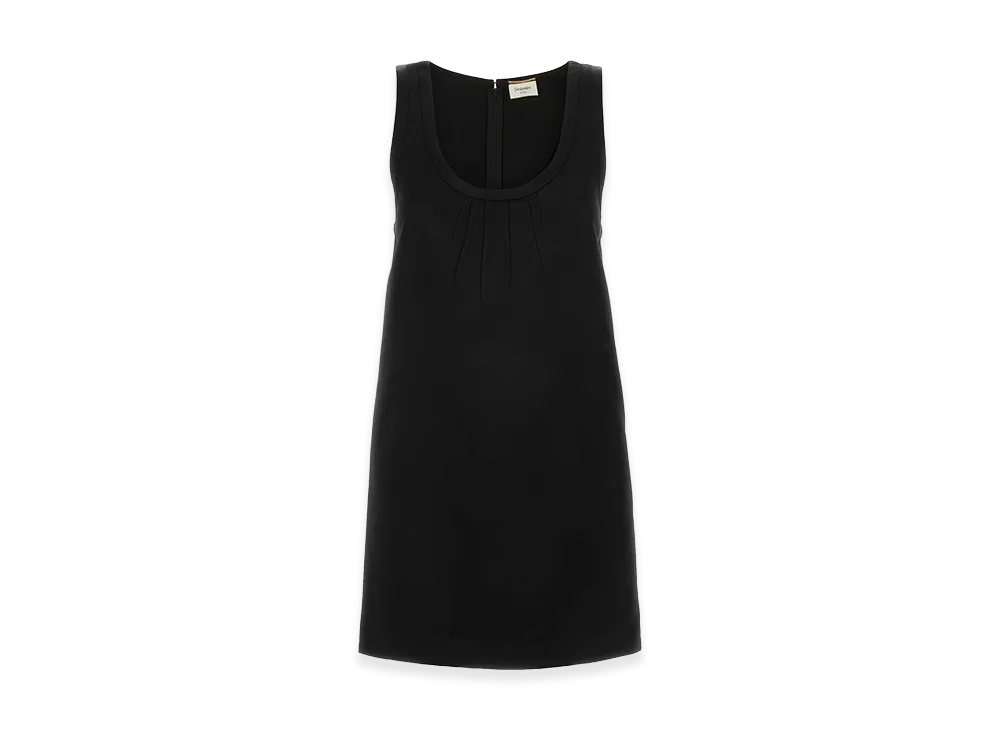 Saint Laurent Women's Cassandre Shift Dress In Satin "Black"