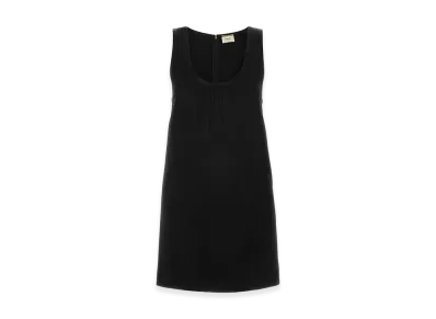 Saint Laurent Women's Cassandre Shift Dress In Satin "Black"