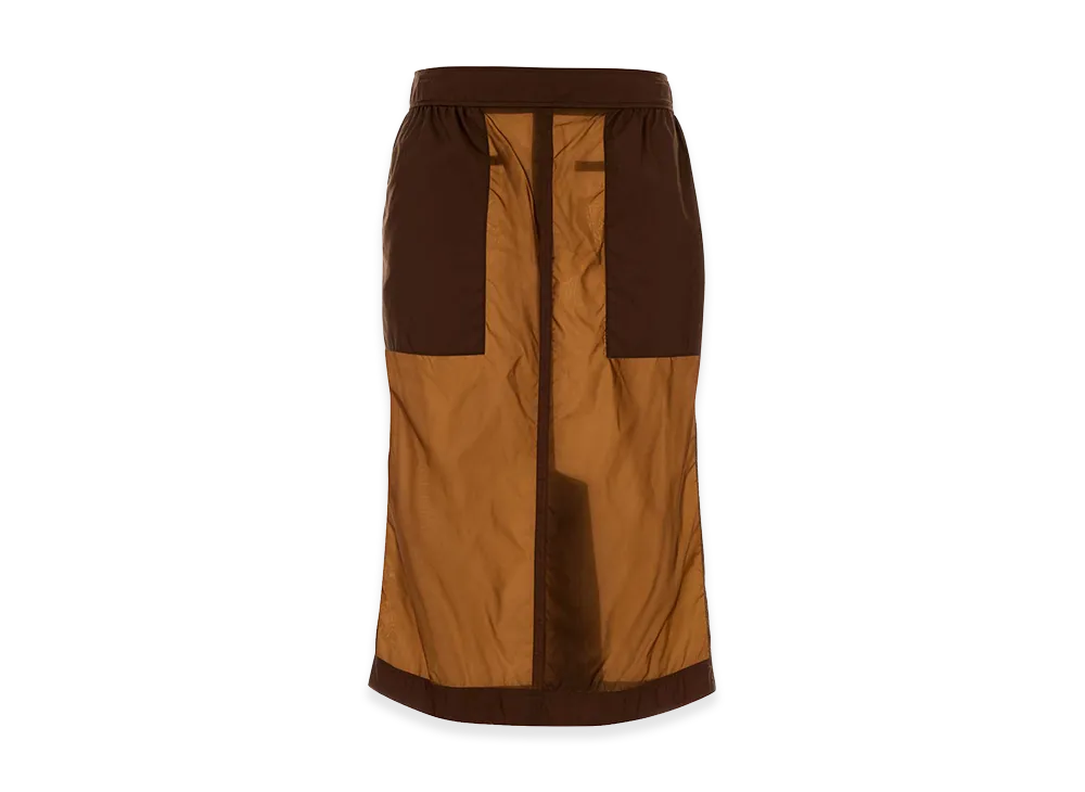 Saint Laurent Women's Nylon Skirt "Bordeaux/Chocolate"