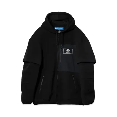 ANREALAGE Aerogel fleece spacesuit hoodie "BLACK"