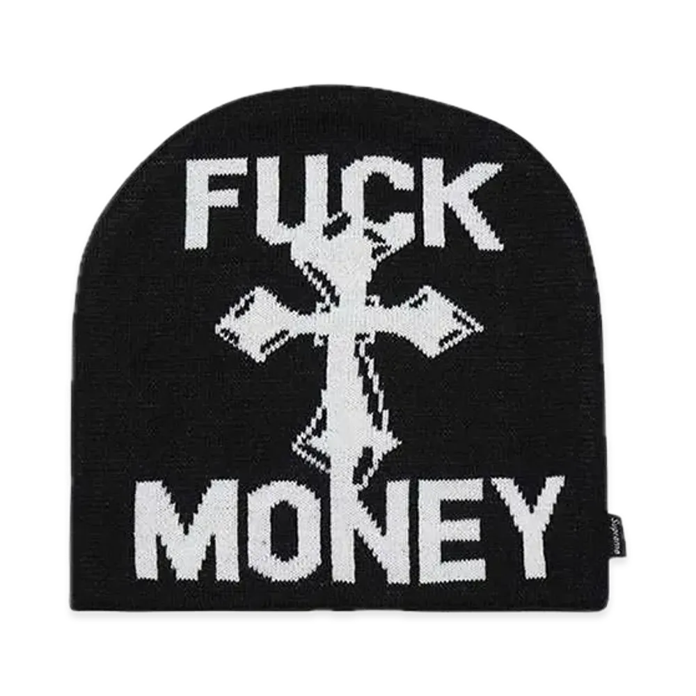 Supreme Fuck Money Beanie "Black"