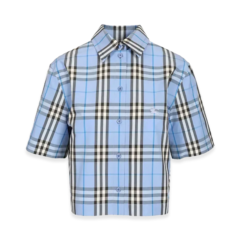 Burberry Women's Embroidered Cotton Shirt "Lightblue"
