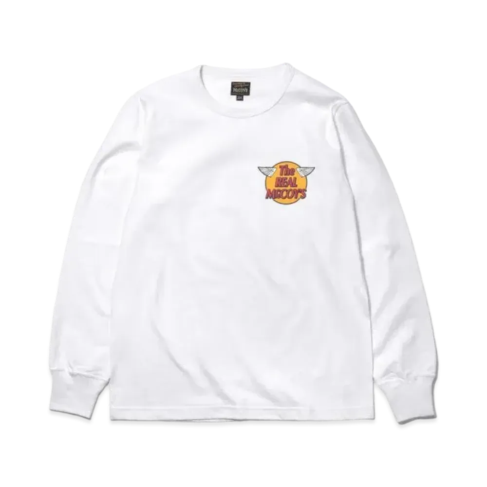THE REAL McCOY'S Logo Tee L/S "White"