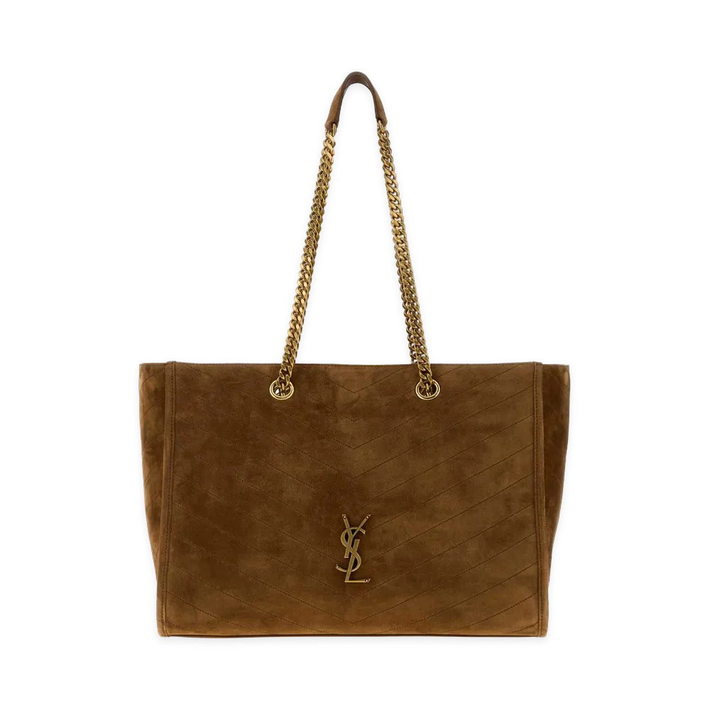 Saint Laurent Women's Suede Niki Shopping Bag "Brown/Camel"