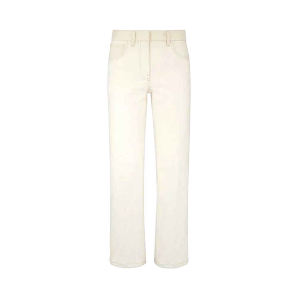 FENDI Women's FF Denim Pants "White"