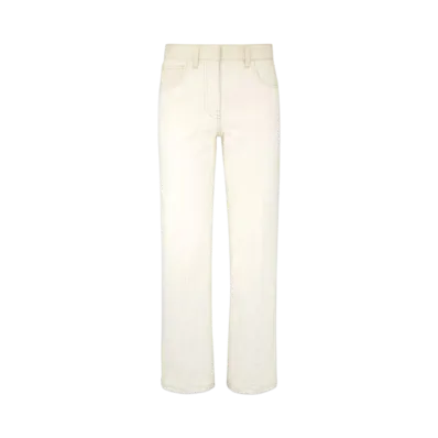 FENDI Women's FF Denim Pants "White"