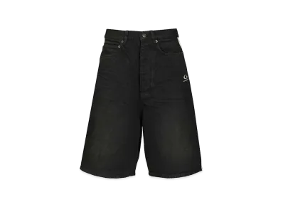 BALENCIAGA Piping Short Organic Japanese Denim "Black"