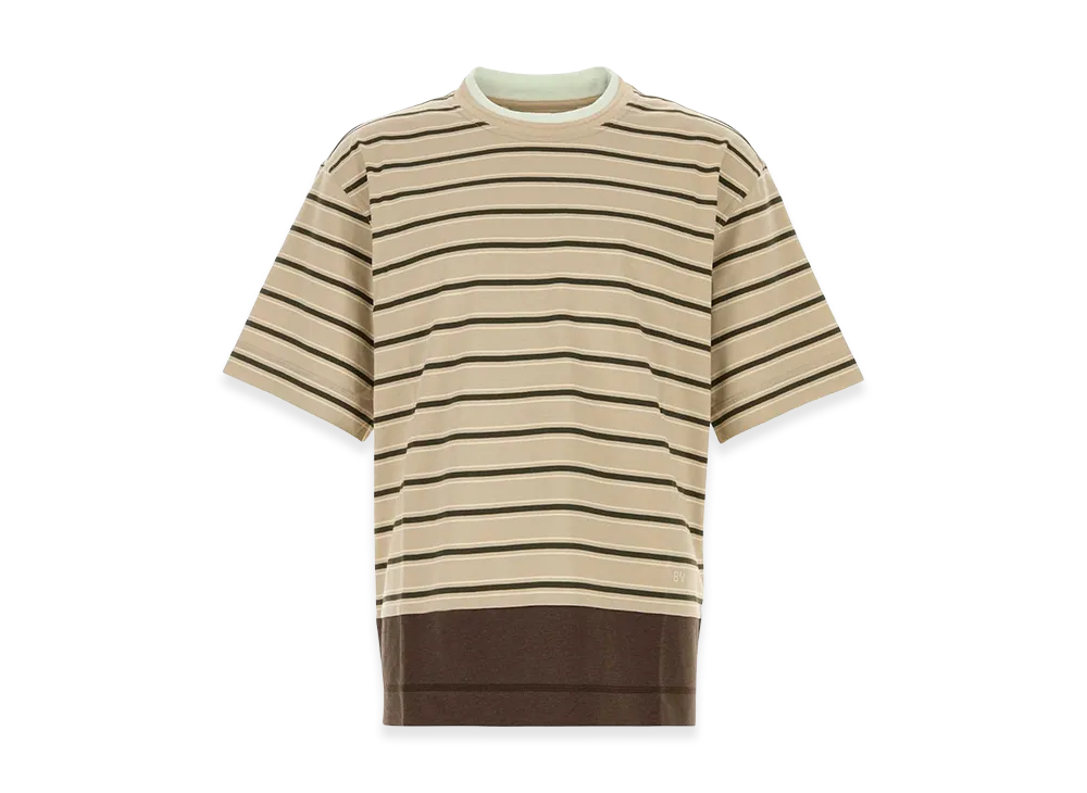 Bottega Veneta Embroidered Cotton T-Shirt "Stripped"