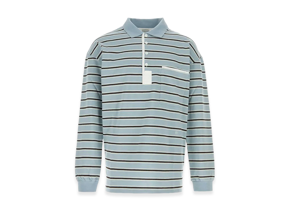 Bottega Veneta Embroidered Piquet Polo Shirt "Stripped"