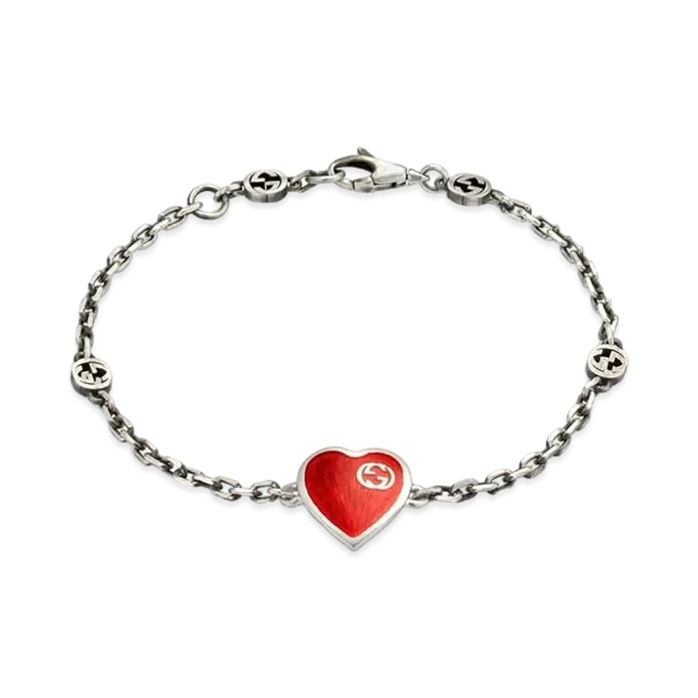 GUCCI Heart Bracelet With Interlocking G