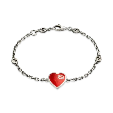 GUCCI Heart Bracelet With Interlocking G