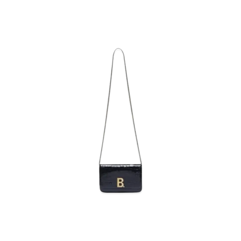 BALENCIAGA B Chain Wallet "Black"