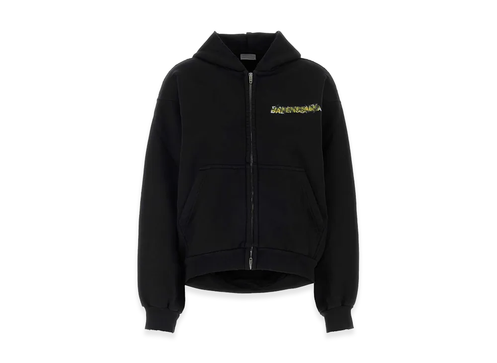 BALENCIAGA Women's Cotton Oversize Hoodie "Black"