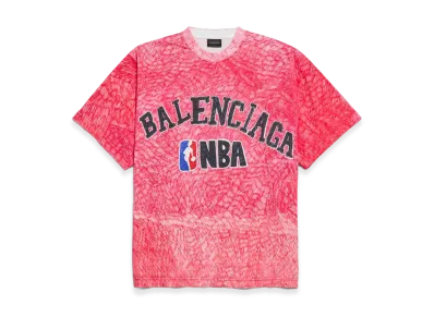 BALENCIAGA x NBA Collaboration Oversized T-Shirt "Red"