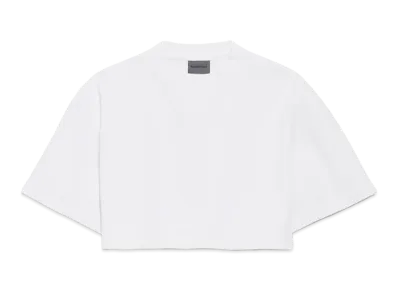 BALENCIAGA Women's Cropped T-Shirt "White"