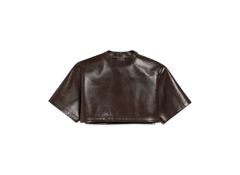 BALENCIAGA Women's Super Cropped Top "Brown"
