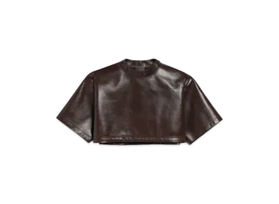 BALENCIAGA Women's Super Cropped Top "Brown"