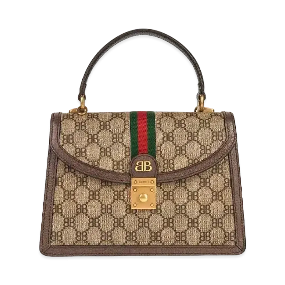 GUCCI x Balenciaga The Hacker Small Handbag Coating Canvas "Beige"