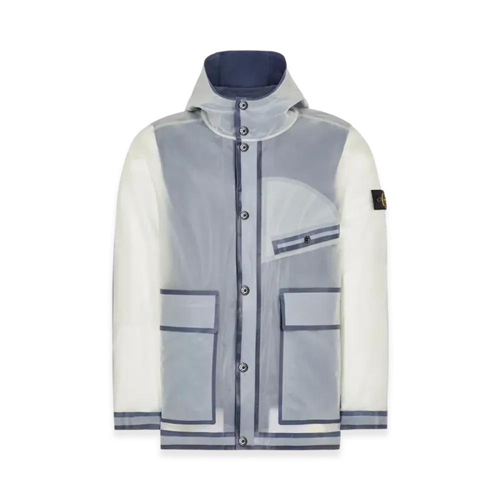 Stone Island 401Q3 Luminescent Poly Cover Composite 40th Anniversary Hooded Jacket - 22FW "White"