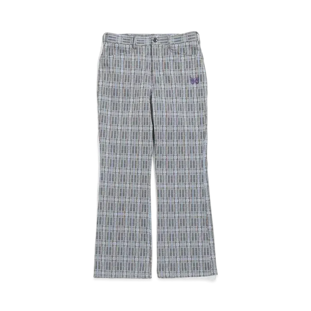 Needles BOOT-CUT STUDENT PANT - POLY JQ. "Plaid"